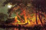Albert Bierstadt Oregon Trail (Campfire) Spain oil painting artist